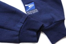 画像6: 00s UNITED STATES POSTAL SERVICE ロゴ刺繍 パチポケ スウェット カーディガン 紺★USPS ポストマン (6)