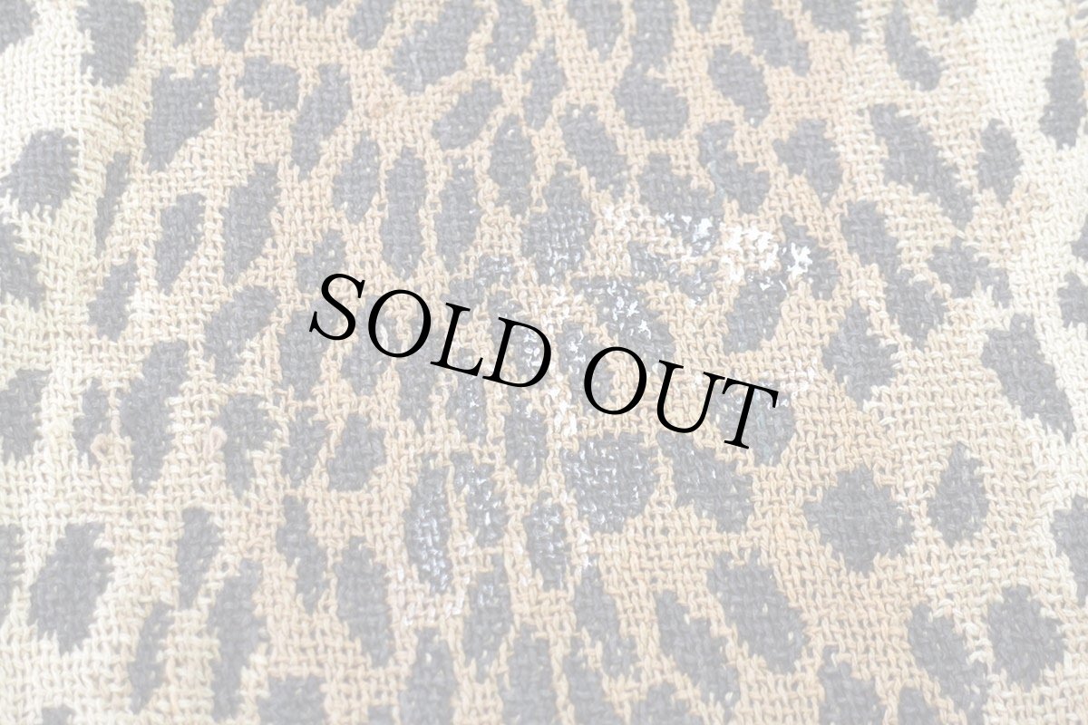 画像7: The Spirit's 刺繍入り レオパード柄 コットン ラグ (7)