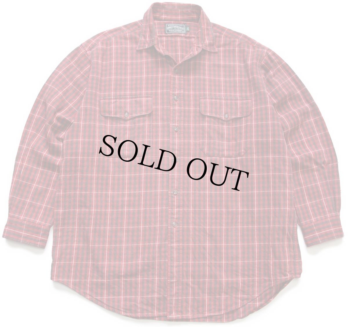 画像1: 80s POLO COUNTRY ポロ カントリー ラルフローレン チェック コットン フランネルシャツ XL (1)