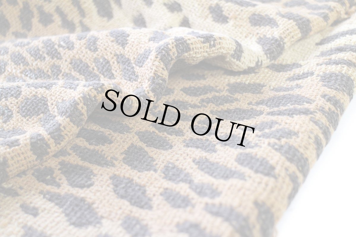 画像5: The Spirit's 刺繍入り レオパード柄 コットン ラグ (5)