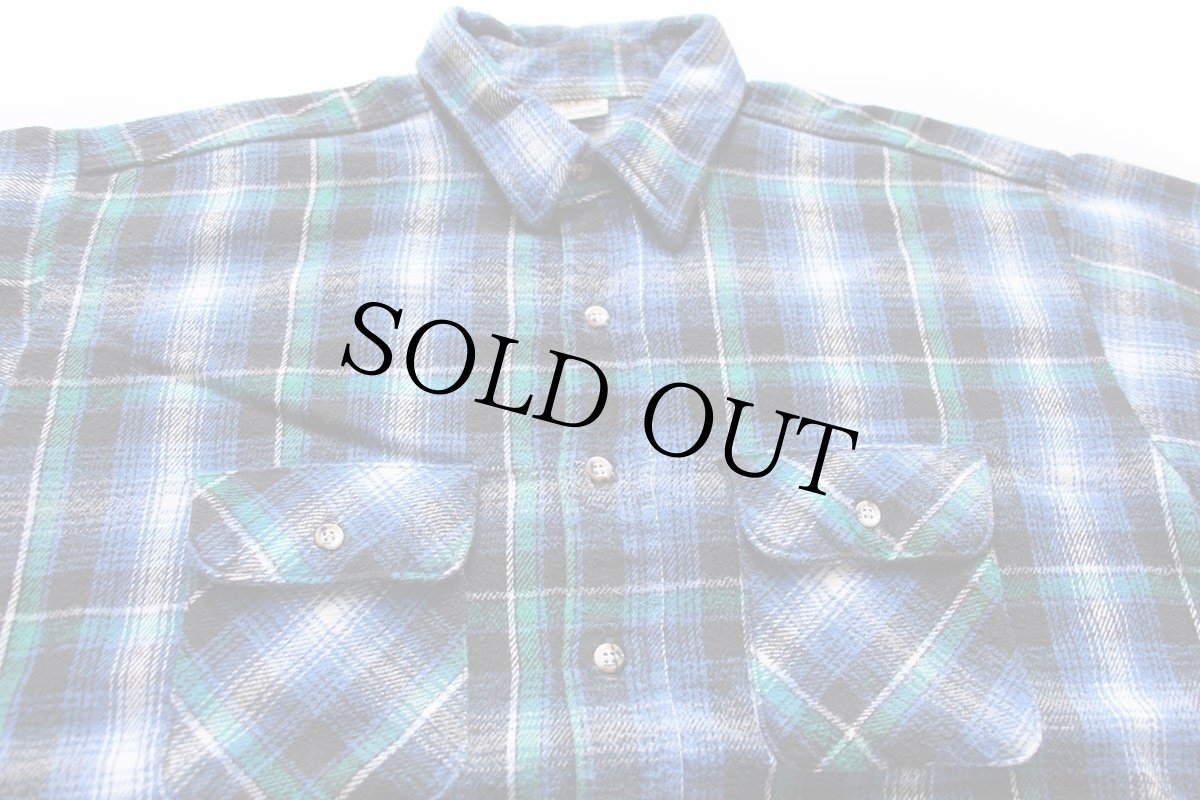 画像3: 90s USA製 FIVE BROTHERファイブブラザー オンブレチェック コットン フランネルシャツ 2XL★特大 (3)