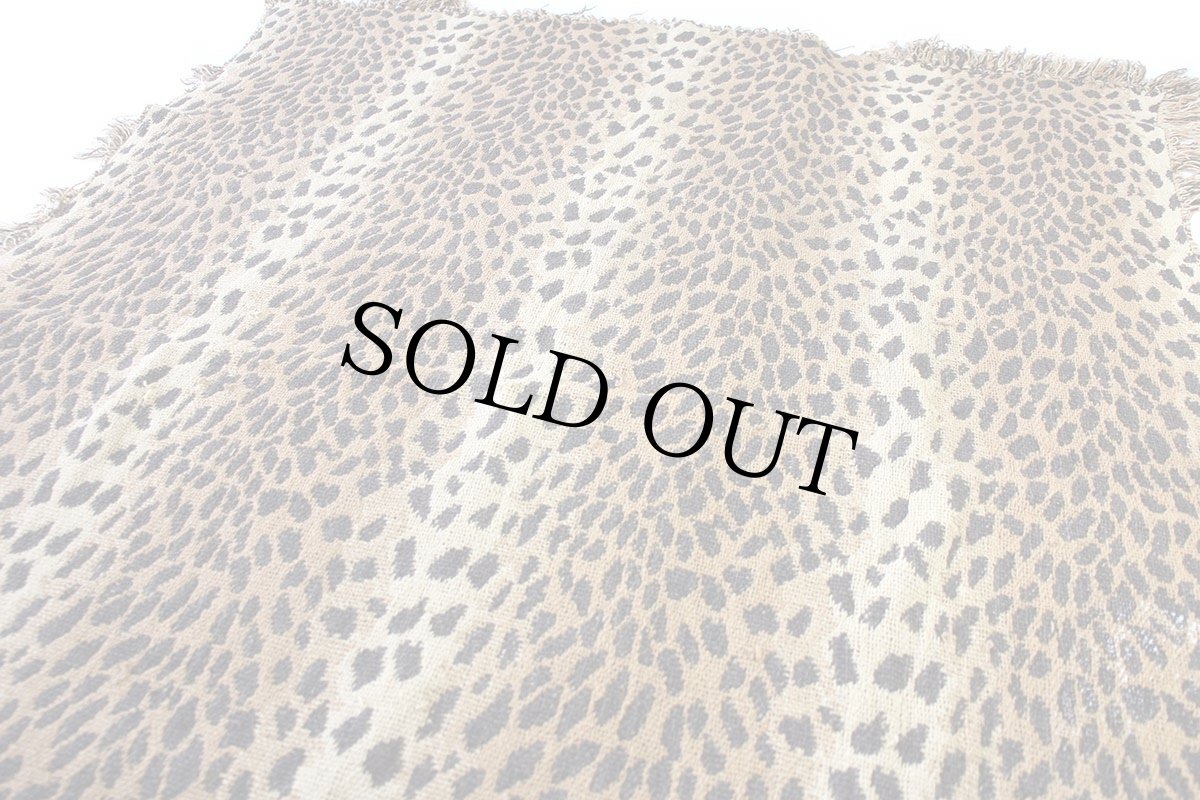 画像4: The Spirit's 刺繍入り レオパード柄 コットン ラグ (4)