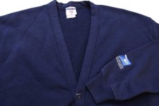 画像3: 00s UNITED STATES POSTAL SERVICE ロゴ刺繍 パチポケ スウェット カーディガン 紺★USPS ポストマン (3)