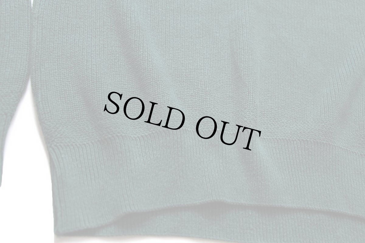 画像5: 80s USA製 L.L.Bean 5ボタン ヘンリーネック コットンニット セーター 緑 L (5)