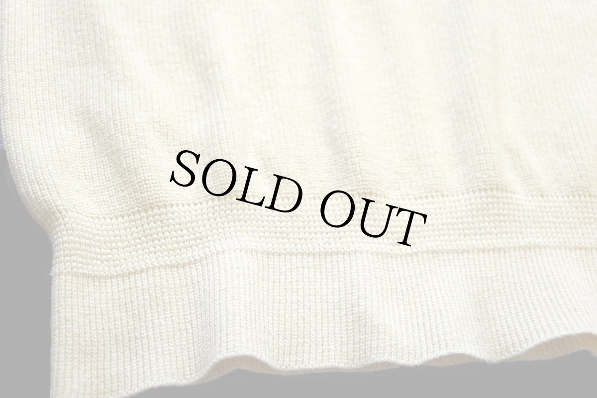 画像5: 80s L.L.Bean 5ボタン ヘンリーネック コットンニット セーター 薄黄 L (5)