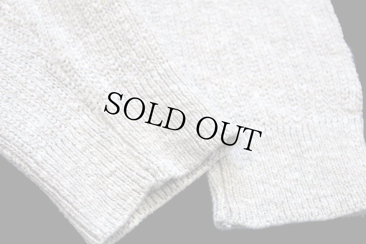 画像6: 80s USA製 L.L.Bean 無地 Vネック コットン×レーヨンニット セーター ナチュラル×ベージュ ミックス L (6)