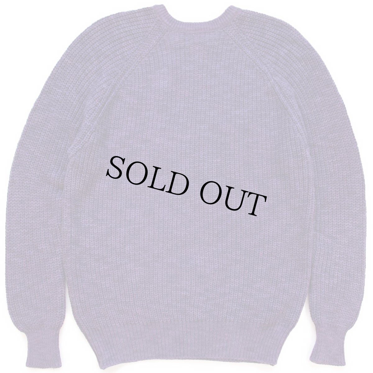 画像2: 80s USA製 L.L.Bean 無地 ローゲージ コットンニット セーター 紫 (2)