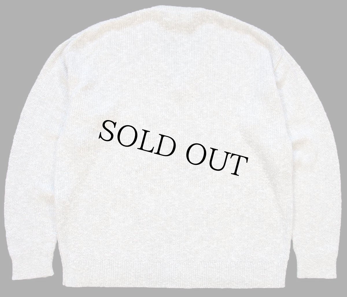 画像2: 80s USA製 L.L.Bean 無地 Vネック コットン×レーヨンニット セーター ナチュラル×ベージュ ミックス L (2)