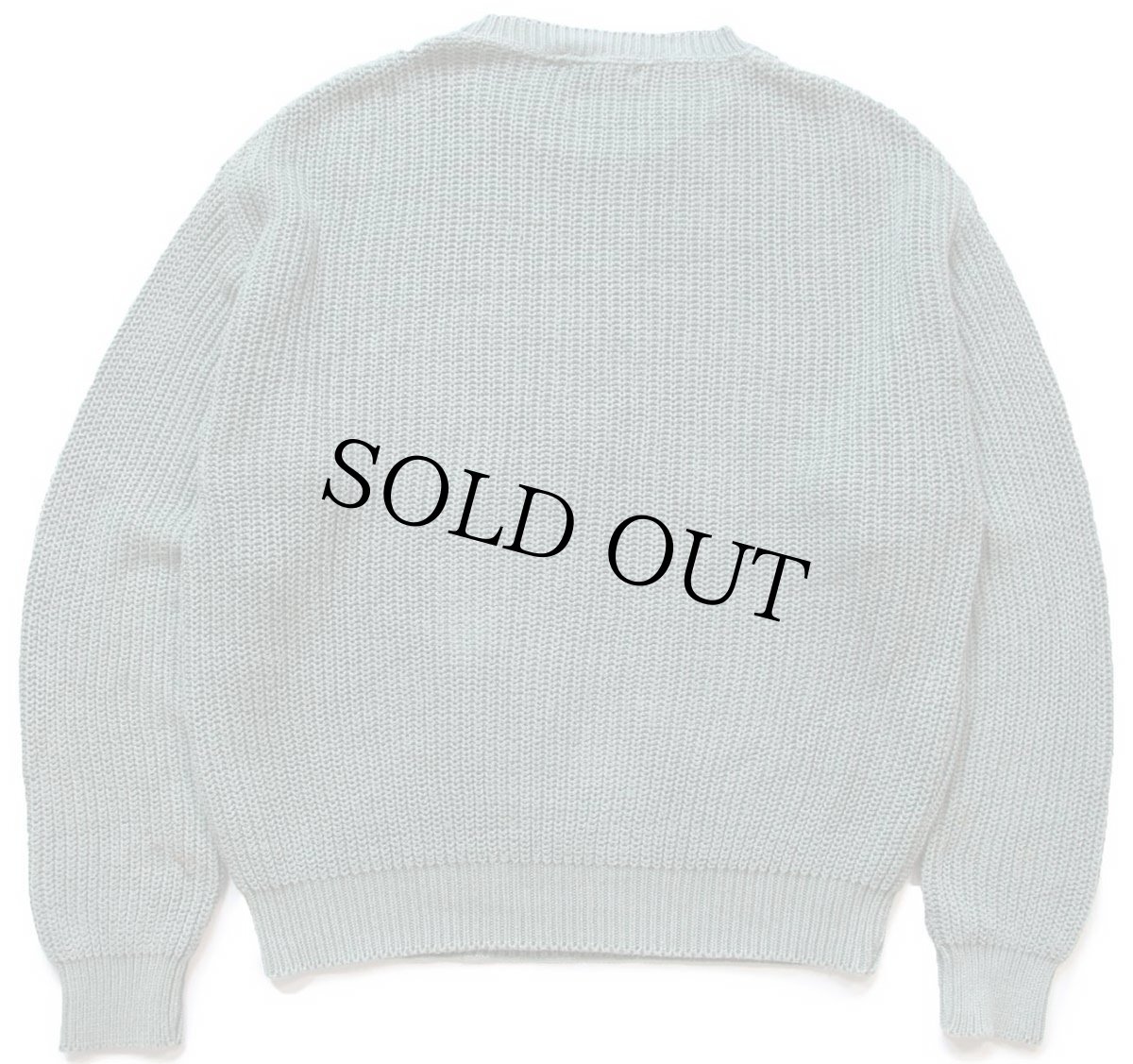 画像2: 80s USA製 L.L.Bean 無地 コットンニット セーター 薄緑 L (2)