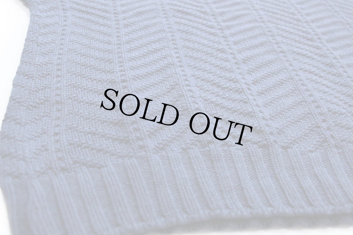 画像5: 80s USA製 L.L.Bean 編み柄 コットンニット セーター ネイビー L (5)