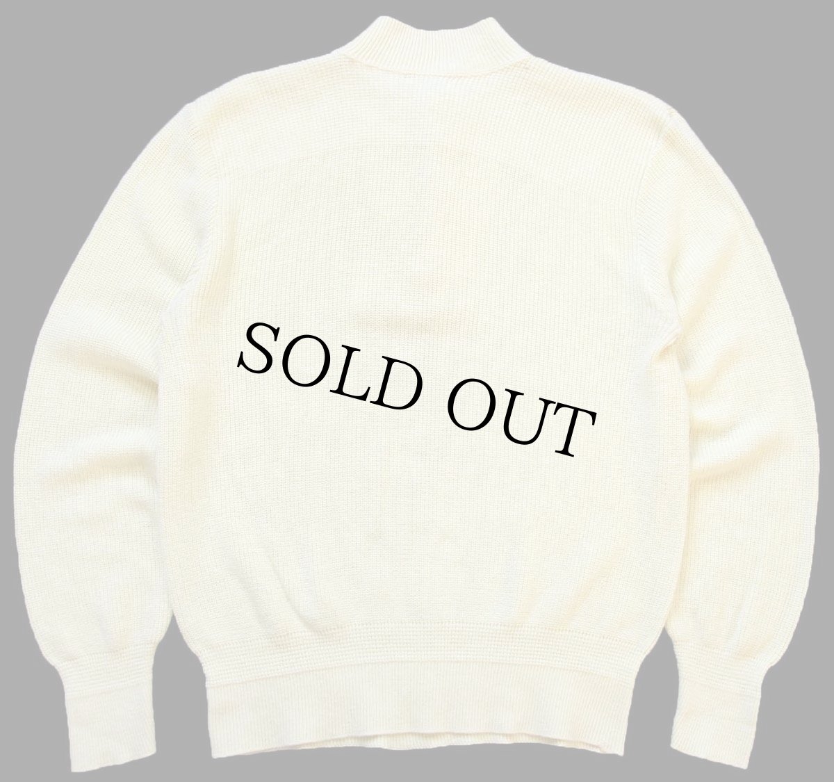 画像2: 80s L.L.Bean 5ボタン ヘンリーネック コットンニット セーター 薄黄 L (2)