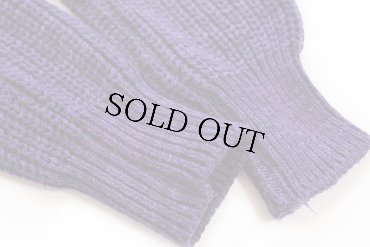 画像6: 80s USA製 L.L.Bean 無地 ローゲージ コットンニット セーター 紫 (6)