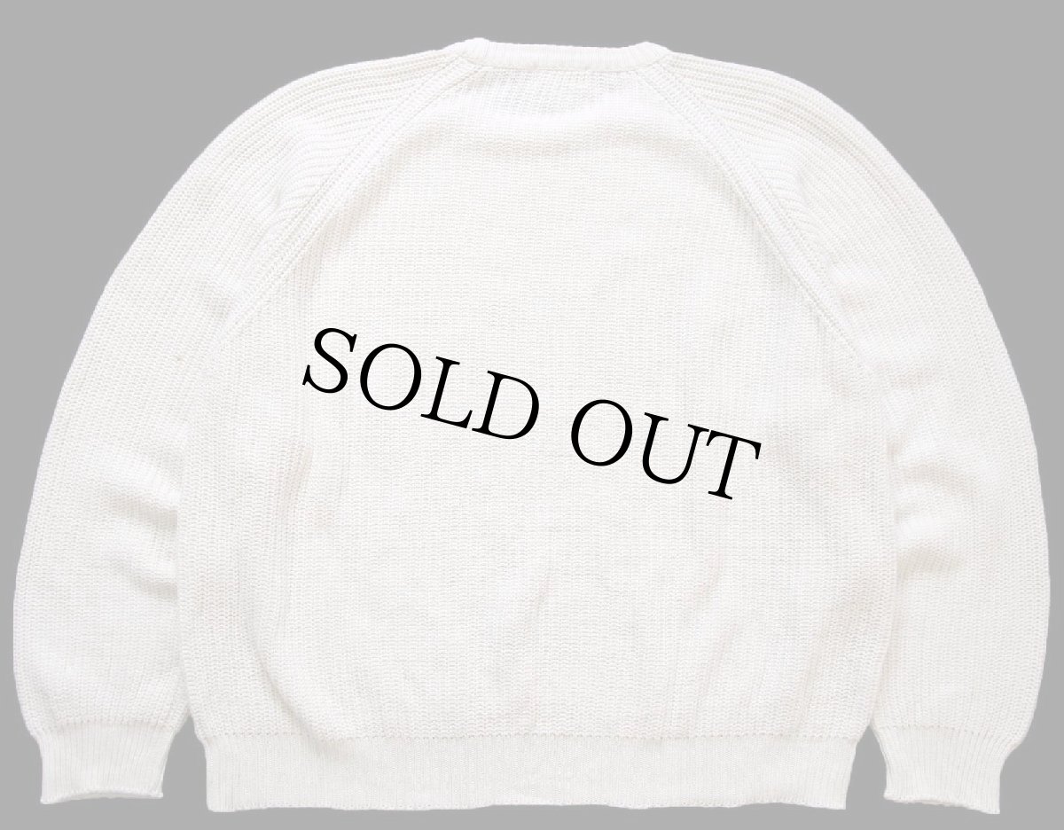 画像2: 80s USA製 L.L.Bean 無地 ローゲージ コットンニット セーター ナチュラル (2)