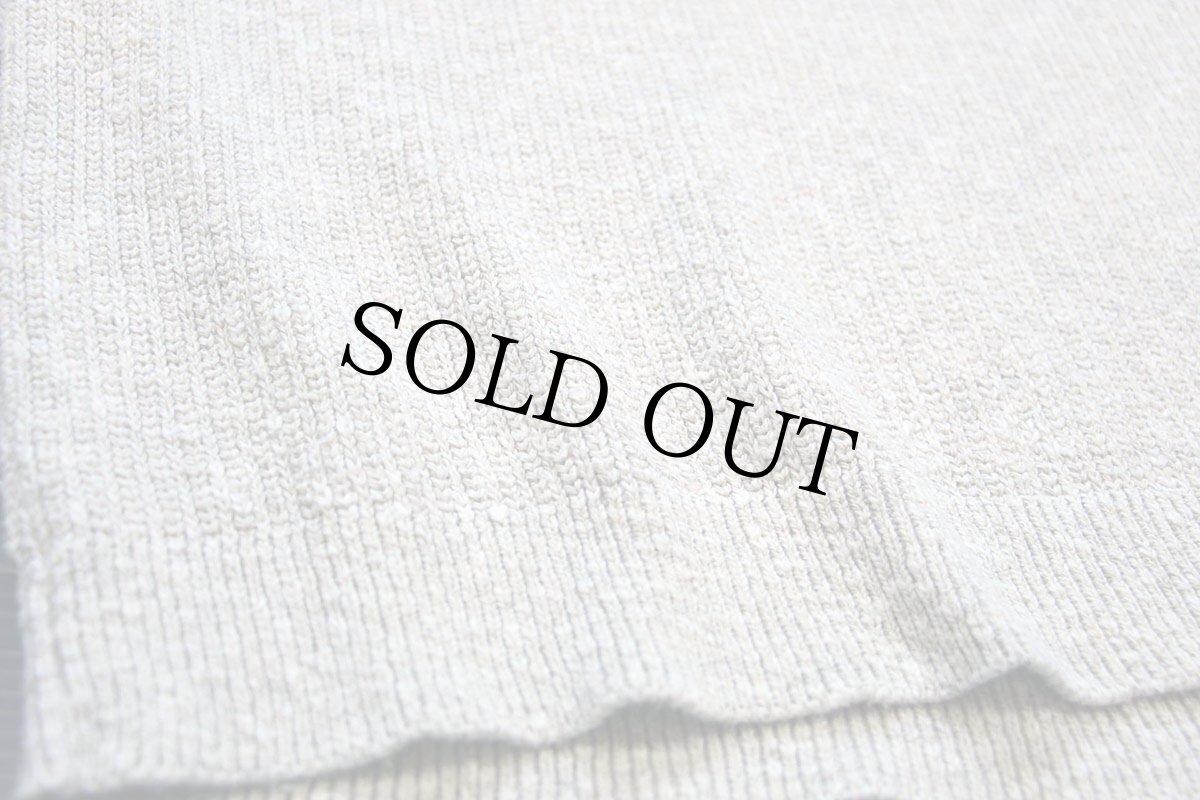 画像5: 80s USA製 L.L.Bean 無地 Vネック コットン×レーヨンニット セーター ナチュラル×ベージュ ミックス L (5)