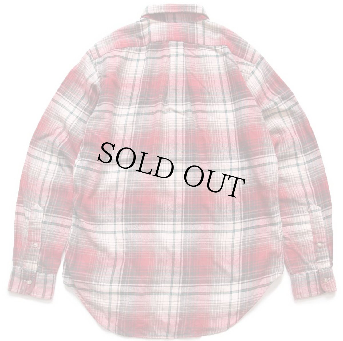 画像2: 00s ラルフローレン CLASSIC FIT オンブレチェック ボタンダウン コットン ライトネルシャツ S (2)