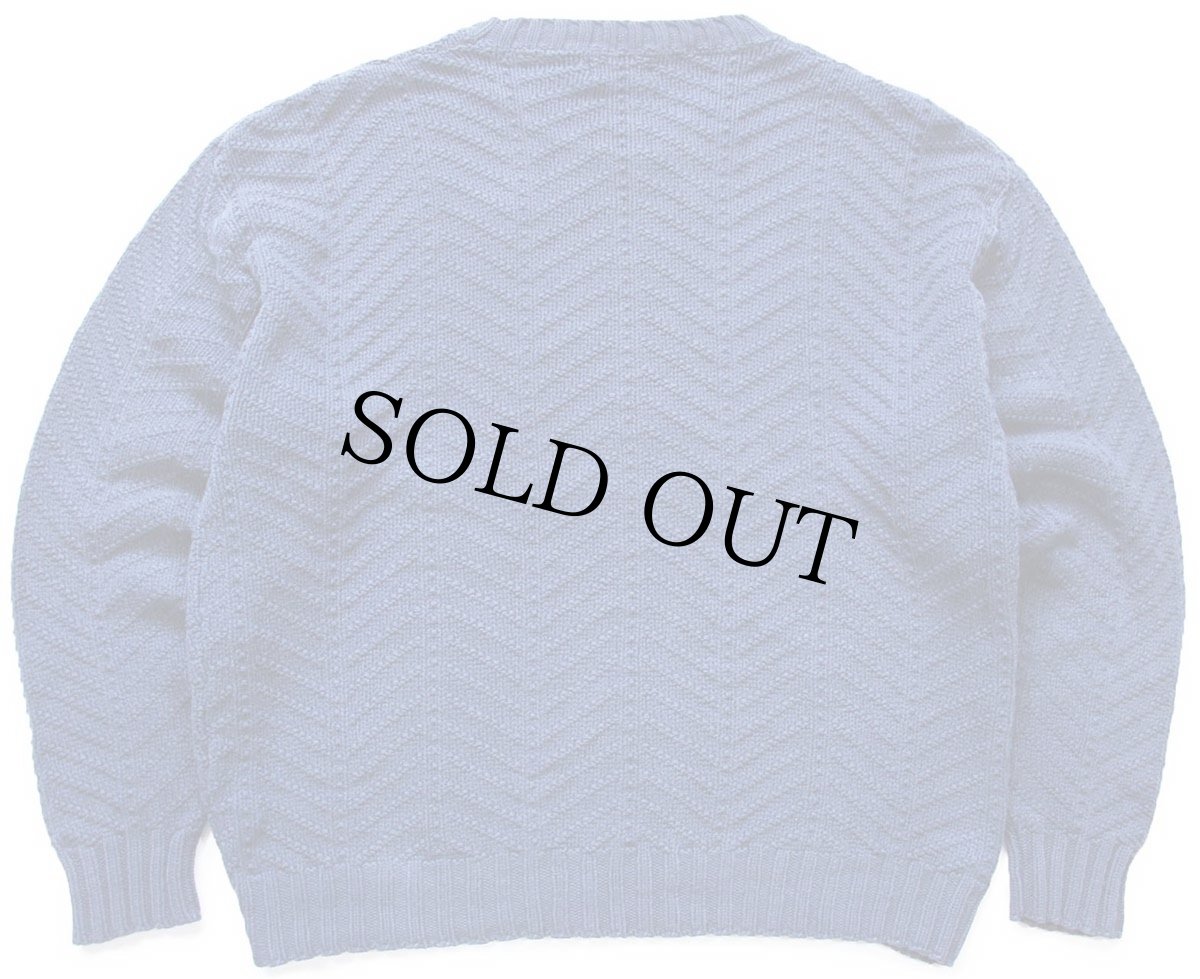 画像2: 80s USA製 L.L.Bean 編み柄 コットンニット セーター ネイビー L (2)