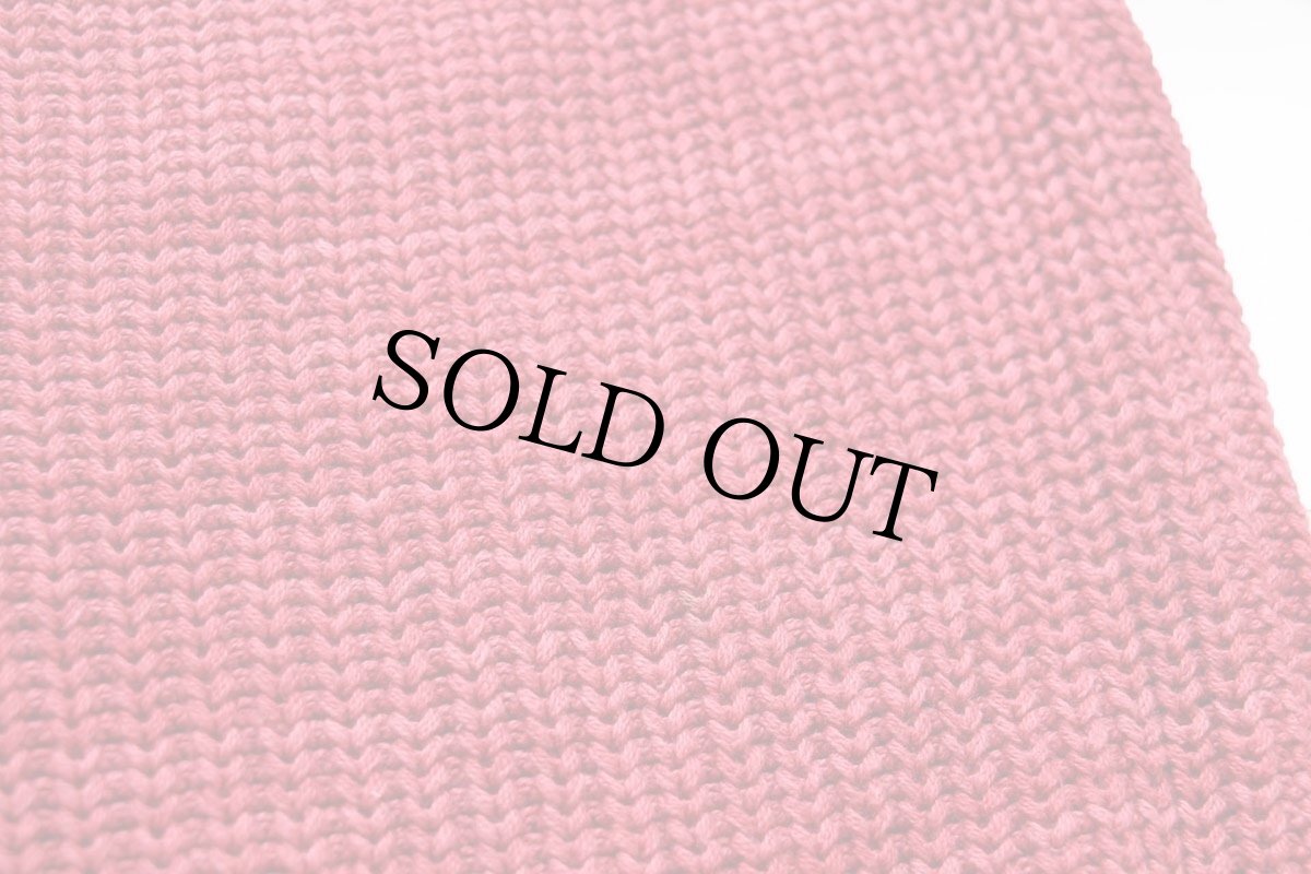 画像5: 80s USA製 L.L.Bean 無地 ローゲージ コットンニット セーター 薄赤 L (5)