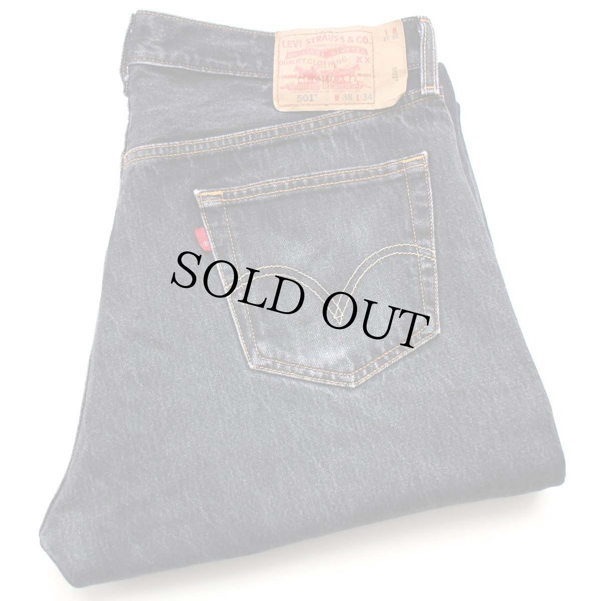 画像1: 00s メキシコ製 Levi'sリーバイス 501 先染め ブラック デニムパンツ W38★SDP3547 (1)
