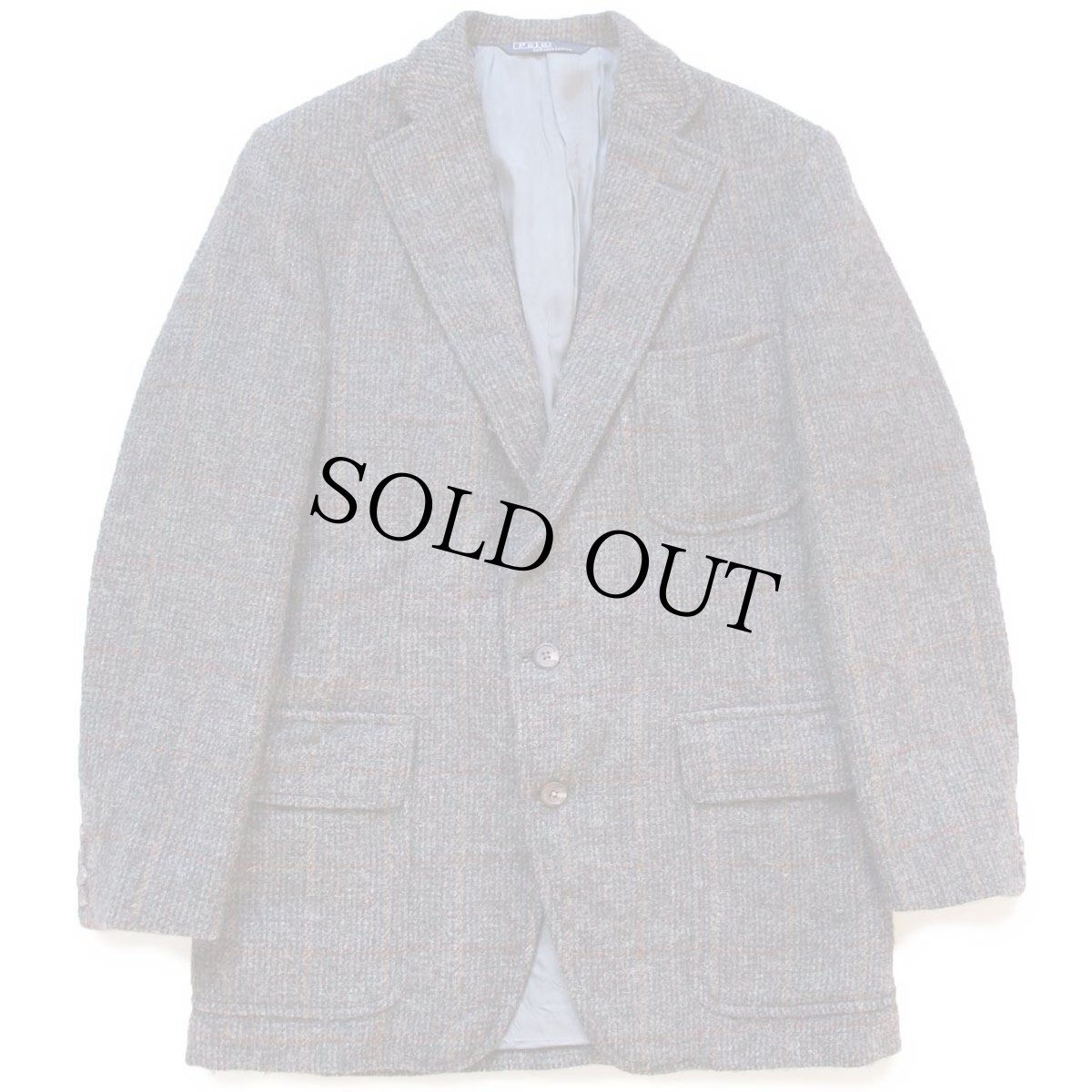 画像1: 80s ポロ ラルフローレン Neiman Marcus チェック チンスト付き 2つボタン ツイード ウール テーラードジャケット★ブレザー (1)