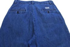 画像5: 90s ポロ ラルフローレン ANDREW PANT ツータック デニム トラウザーズ w33 L32 (5)