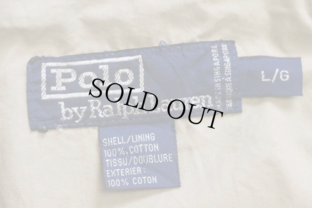 画像4: 90s ポロ ラルフローレン G9タイプ マドラスチェック コットン ハリントンジャケット L (4)