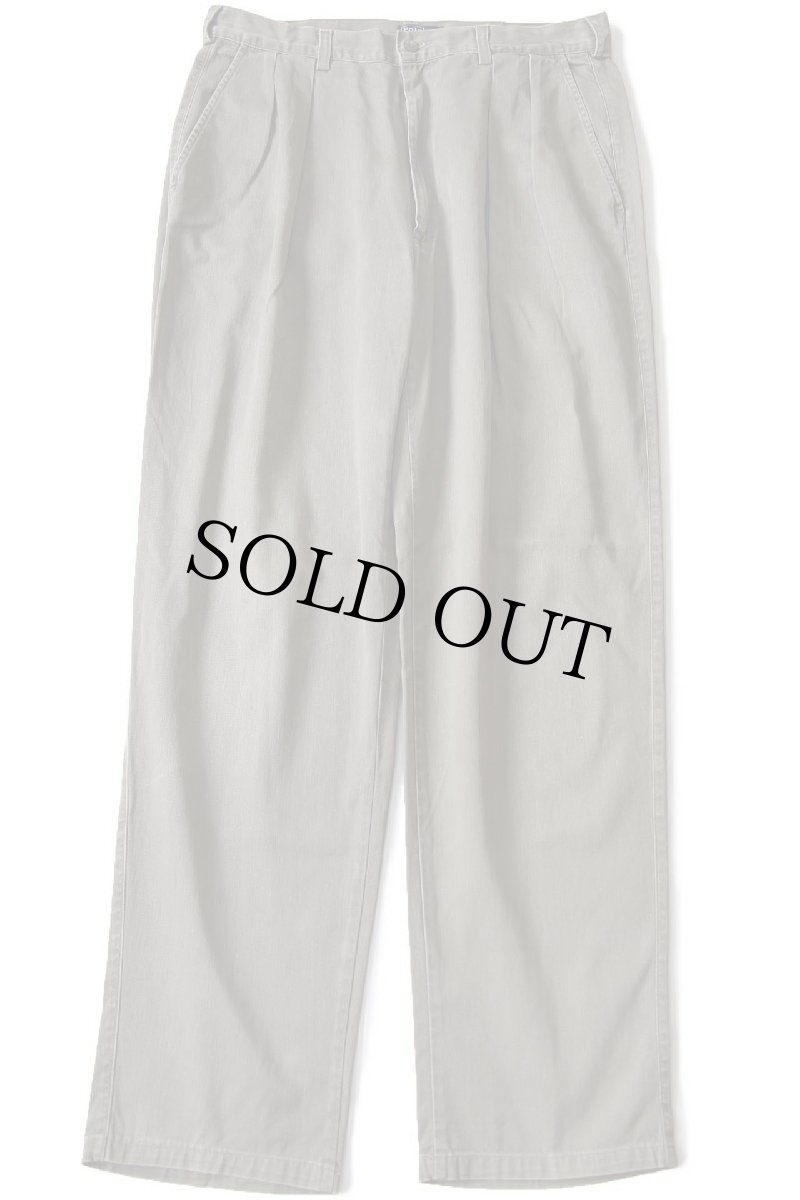 画像2: 90s USA製 ポロ ラルフローレン ツータック コットン チノパン グレー w36★307 (2)