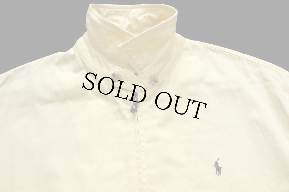 画像3: 00s ポロ ラルフローレン ワンポイント チンスト付き タータンチェックライナー コットンジャケット 黄 L (3)