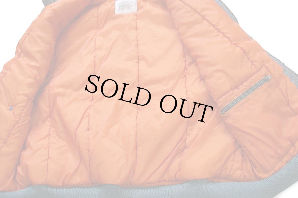 画像5: 80s USA製 ALPHAアルファ APOLLO 15号 パッチ付き スタンドカラー 中綿入り コットン フライトベスト XXL★特大 (5)