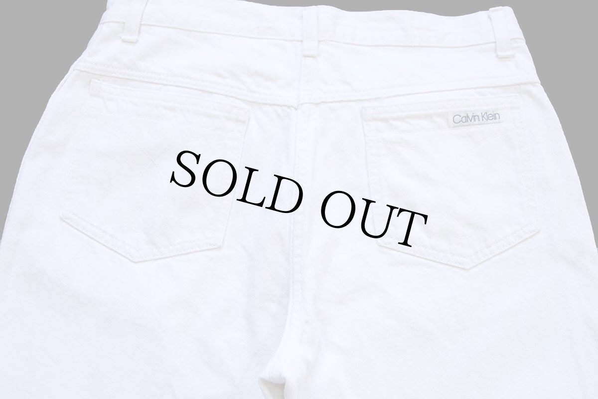 画像5: 90s Calvin Kleinカルバンクライン ホワイト デニムパンツ W33 (5)