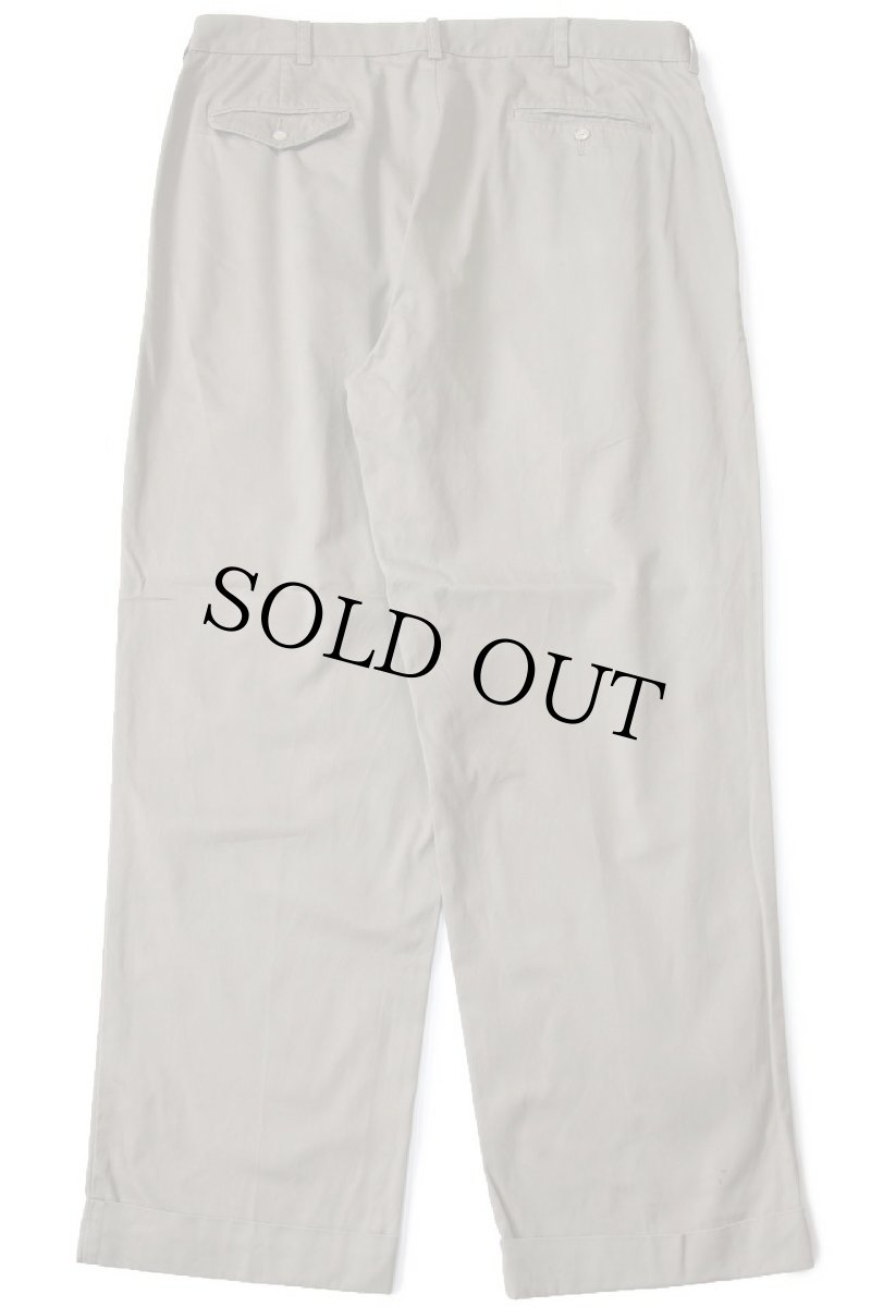 画像3: 00s ポロ ラルフローレン HAMMOND PANT ツータック コットンパンツ グレーブラウン w38 L30★309 (3)