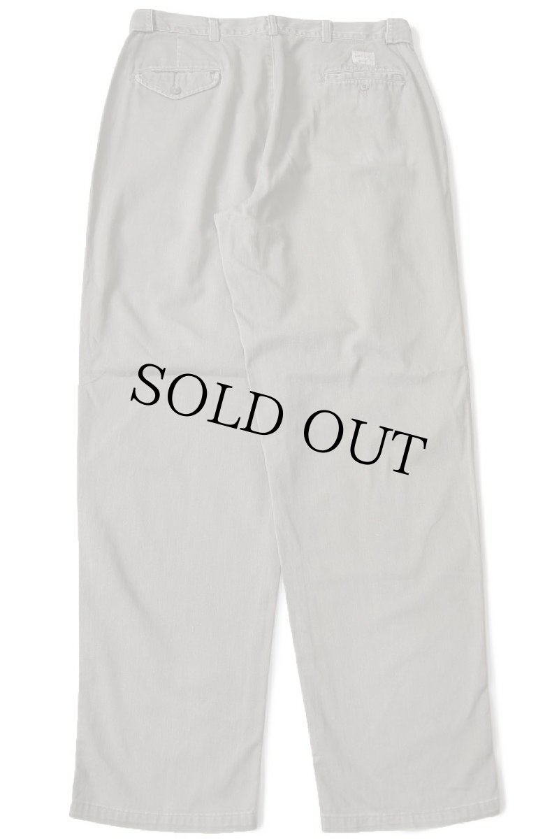 画像3: 90s USA製 ポロ ラルフローレン ツータック コットン チノパン グレー w36★307 (3)