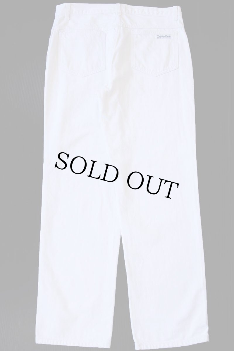 画像3: 90s Calvin Kleinカルバンクライン ホワイト デニムパンツ W33 (3)