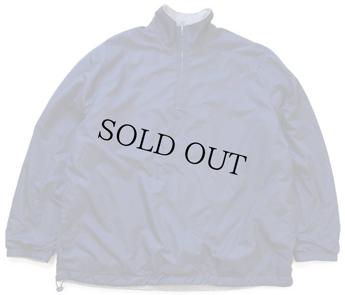 画像6: 00s POLO GOLF ラルフローレン ハイネック ハーフジップ プルオーバー リバーシブル フリース×ナイロン ジャケット 杢グレー×紺 L (6)