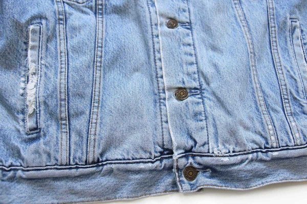 90s Levi'sリーバイス 70602 チェック ネルライナー ダメージ デニム
