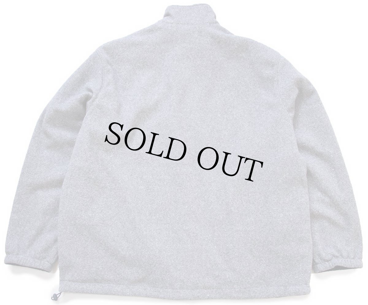 画像2: 00s POLO GOLF ラルフローレン ハイネック ハーフジップ プルオーバー リバーシブル フリース×ナイロン ジャケット 杢グレー×紺 L (2)