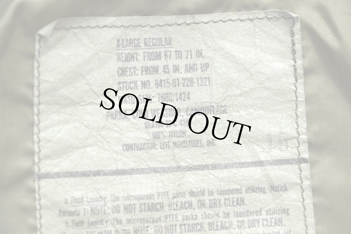 画像4: 90s 米軍 U.S.ARMY ECWCS GEN1 ウッドランドカモ GORE-TEXゴアテックスパーカー XL-R★B (4)