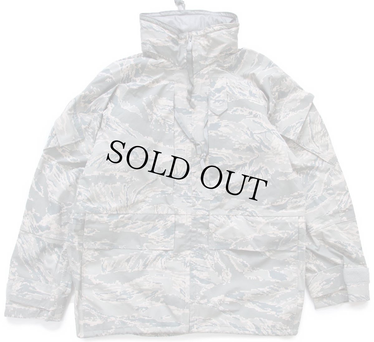 画像1: 00s 米軍 USAF APECS ABU デジタル タイガーカモ GORE-TEX ゴアテックスパーカー S-S (1)