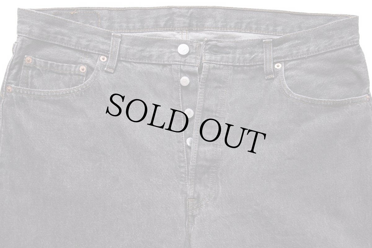 画像4: 90s USA製 Levi'sリーバイス 501 先染め ブラック デニムパンツ w38 L34 (4)