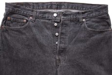 画像4: 90s USA製 Levi'sリーバイス 501 先染め ブラック デニムパンツ w38 L34 (4)