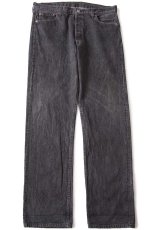 画像2: 90s USA製 Levi'sリーバイス 501 先染め ブラック デニムパンツ w38 L34 (2)