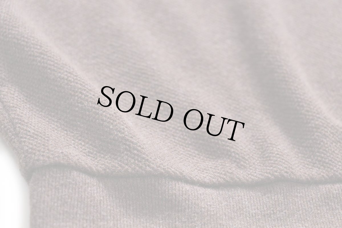 画像6: 00s ペルー製 POLO GOLF ラルフローレン ワンポイント ハイネック ハーフジップ コットン×アルパカニット 鹿の子 スウェット 茶 M (6)