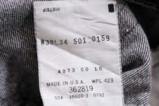 画像6: 90s USA製 Levi'sリーバイス 501 先染め ブラック デニムパンツ w38 L34 (6)