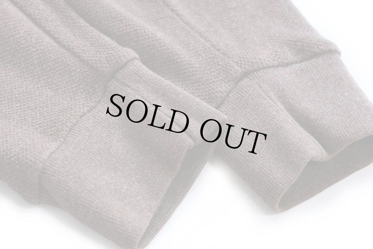 画像5: 00s ペルー製 POLO GOLF ラルフローレン ワンポイント ハイネック ハーフジップ コットン×アルパカニット 鹿の子 スウェット 茶 M (5)