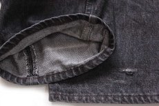 画像7: 90s USA製 Levi'sリーバイス 501 先染め ブラック デニムパンツ w38 L34 (7)