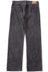 画像3: 90s USA製 Levi'sリーバイス 501 先染め ブラック デニムパンツ w38 L34 (3)