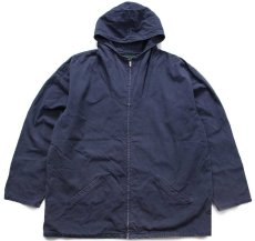 画像1: 90s J.CREW 無地 コットンパーカー 紺 フェード XLT (1)