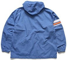 画像2: 70s WETHERFIELD ポリエステル×コットンパーカー ブルー L (2)