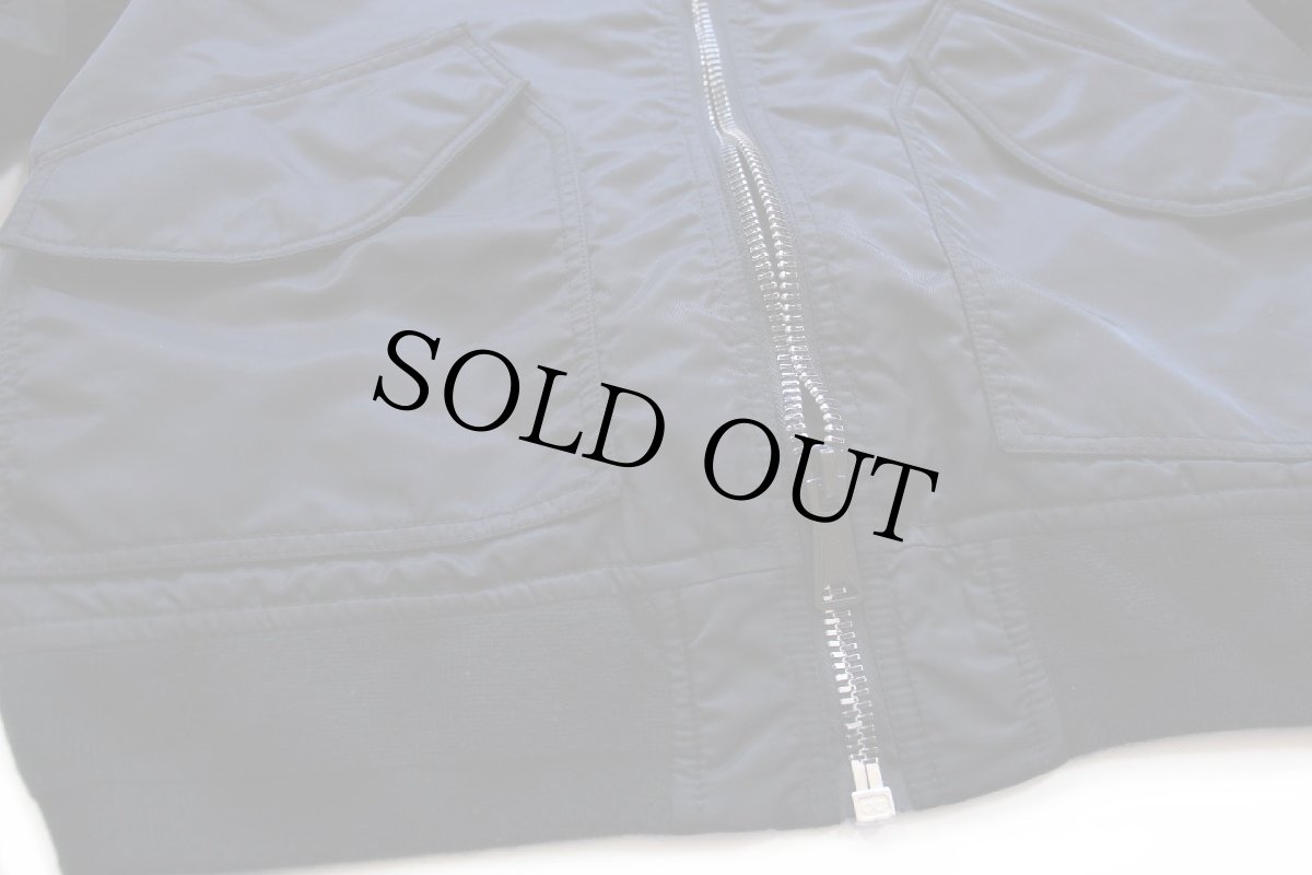 画像6: Schottショット ARMY TYPE-U パッチ付き キルティングライナー ナイロン フライトジャケット 黒 M (6)