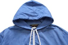 画像3: 70s WETHERFIELD ポリエステル×コットンパーカー ブルー L (3)