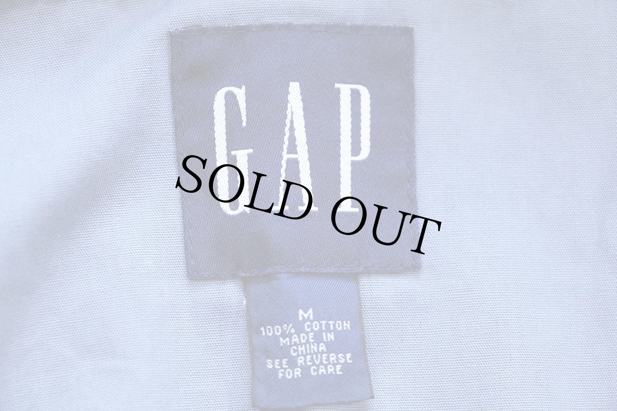 画像4: 00s GAPギャップ ハーフジップ プルオーバー コットン アノラックパーカー 紺 フェード M (4)